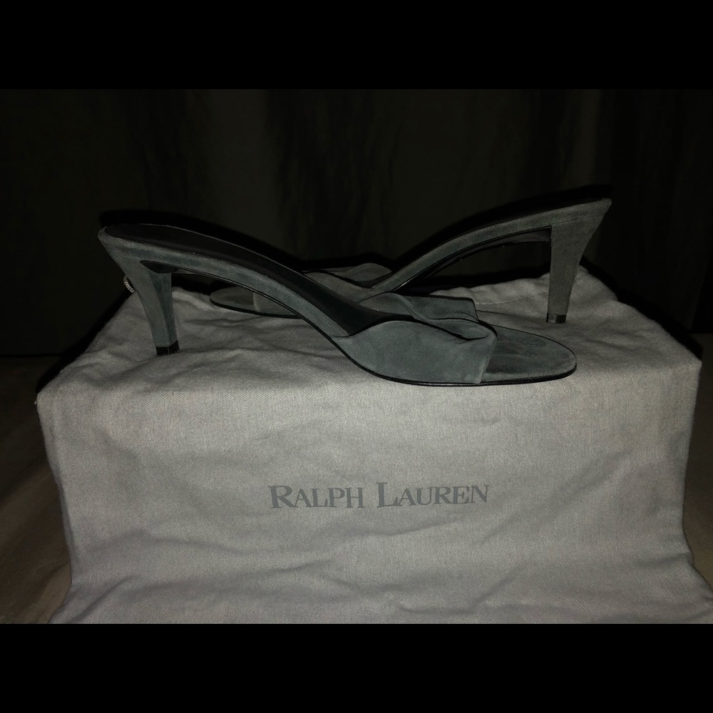 Purple Label Ralph Lauren suede heels worn once